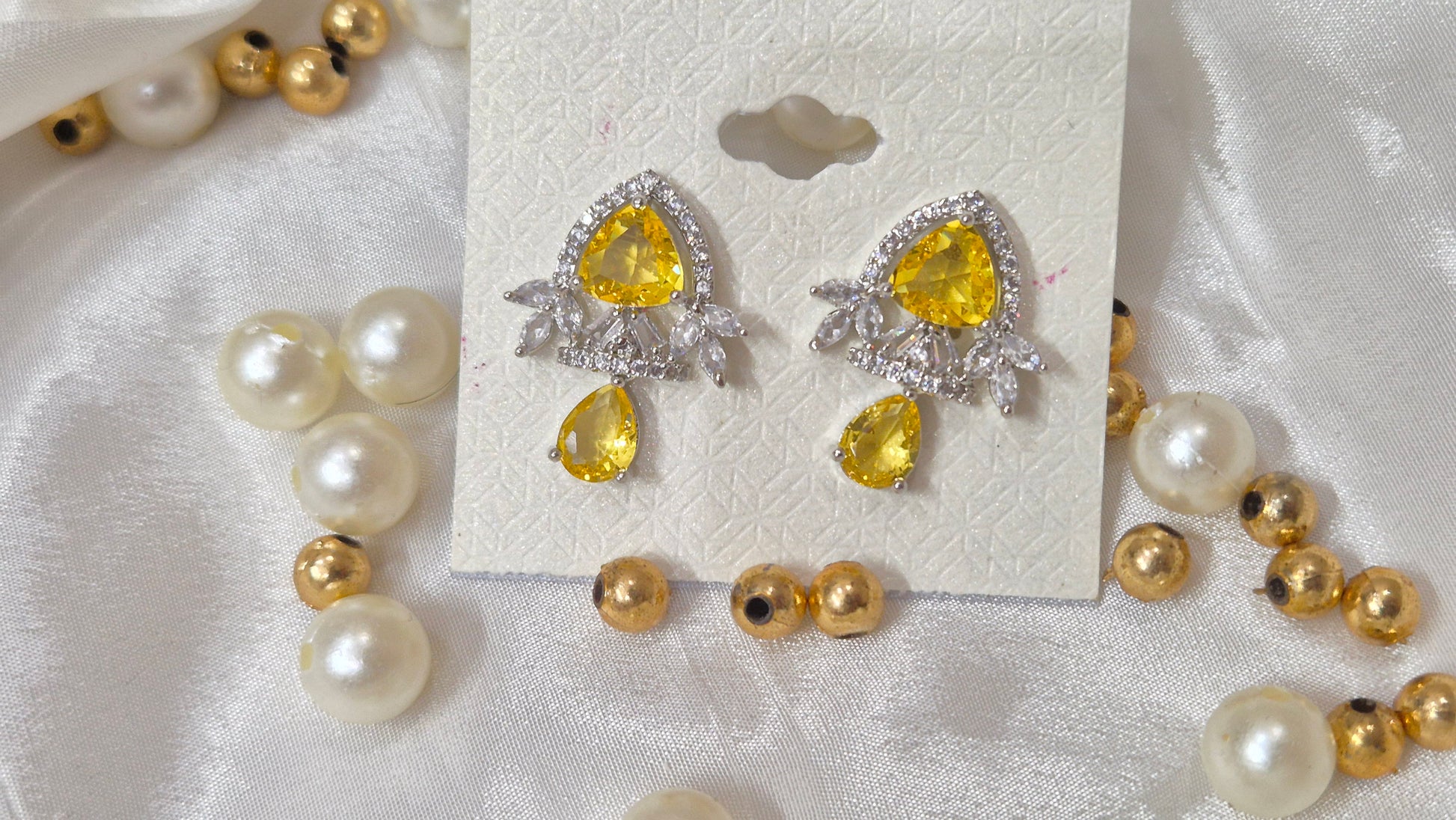 Citrine Crystal Drop Earrings