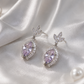 Lavender Crystal Drop Earrings