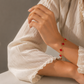 Ruby Clover Charm Bracelet