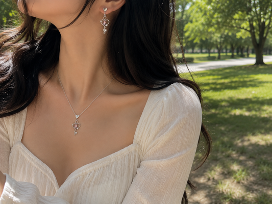 Sweetheart Sparkle Pendant & Earrings