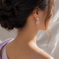 Lavender Crystal Drop Earrings