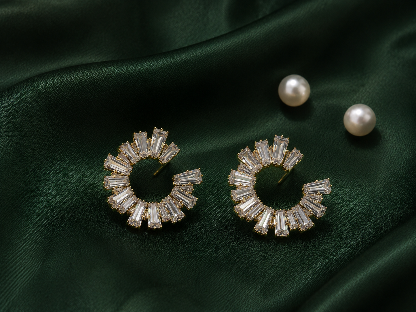 Radiant Crystal Hoop Earrings