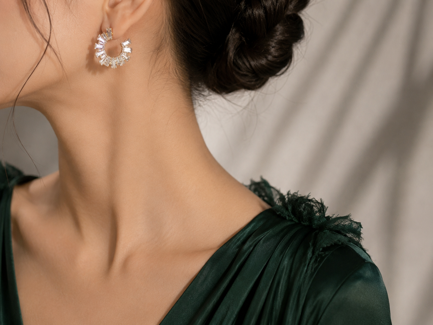Radiant Crystal Hoop Earrings