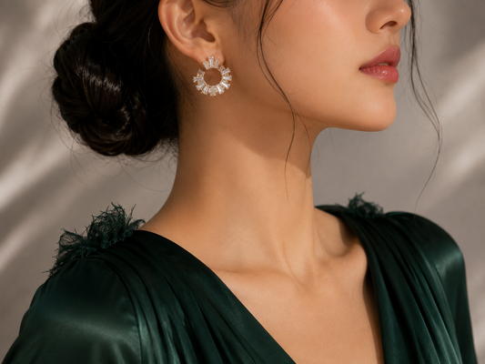 Radiant Crystal Hoop Earrings