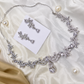 Crystal Floral Teardrop Necklace Set