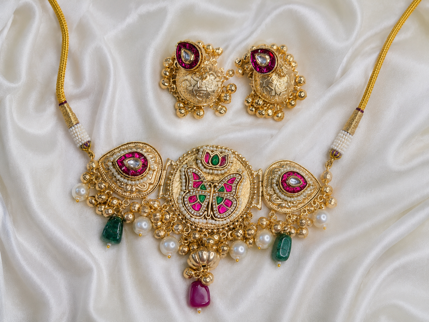 Royal Kundan Pearl Bridal Jewellery Set