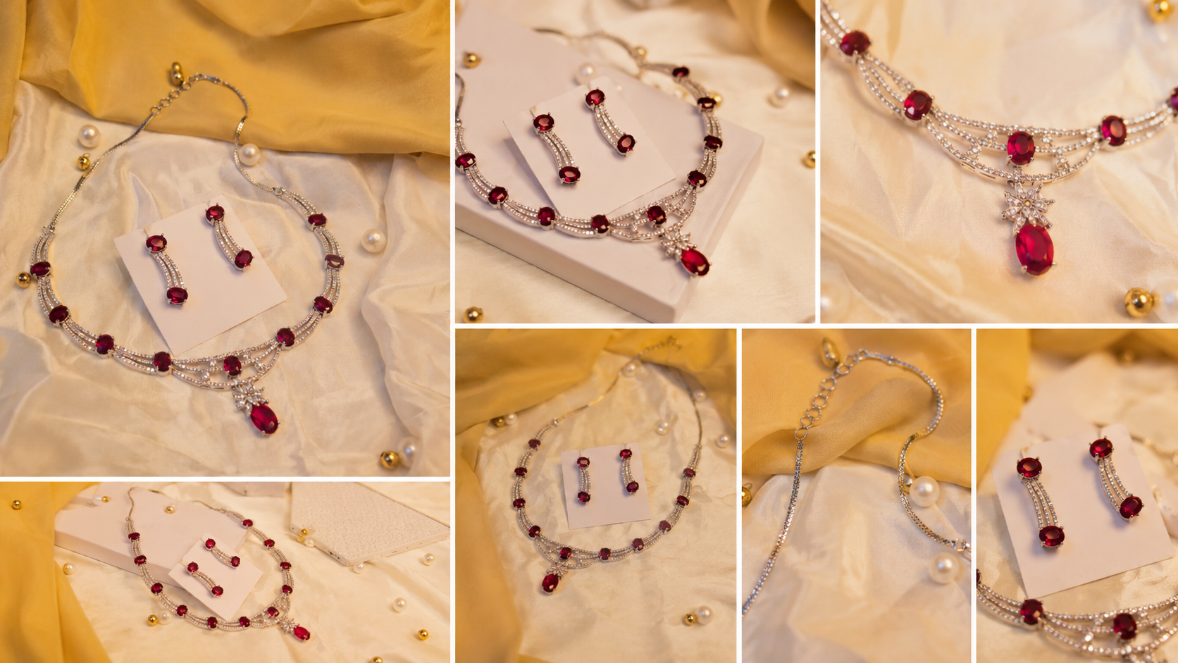 Crimson Elegance Necklace Set