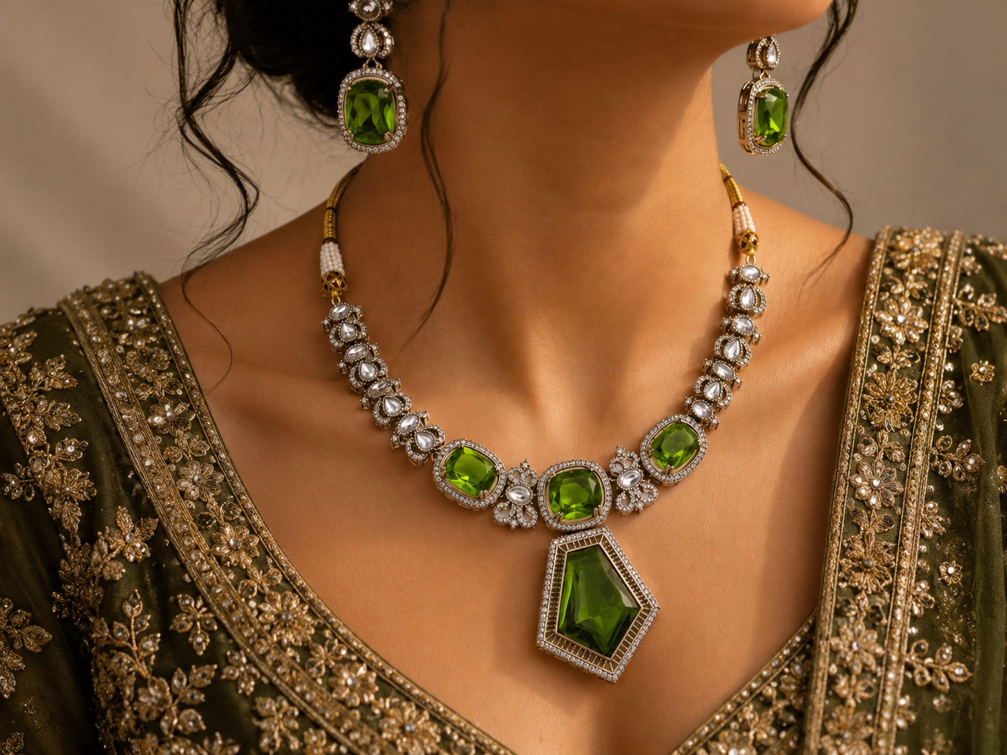 Emerald Royale Necklace Set